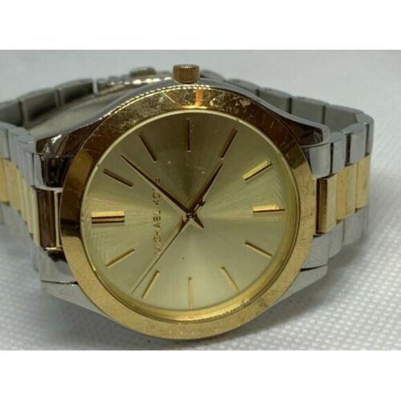 Michael Kors MK3223 Women's Watch Stainless Steel Bracelet Gold Silver 42mm C508 - Picture 6 of 9